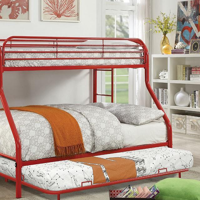 Opal Red Metal Trundle Half Price Furniture