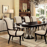 Ornette Espresso/Champagne Dining Table Half Price Furniture