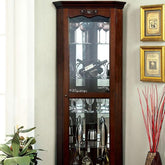 ORTLEY Walnut Curio Half Price Furniture