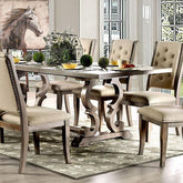 Patience Rustic Natural Tone Dining Table Half Price Furniture