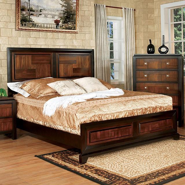 Patra Acacia/Walnut Queen Bed Half Price Furniture