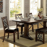 PAULINA Rustic Walnut Dining Table Half Price Furniture