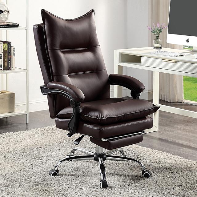 PERCE Office Chair, Brown Half Price Furniture