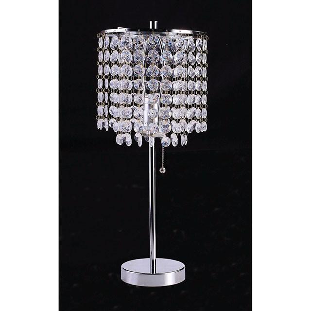 Perla Chrome Table Lamp Half Price Furniture