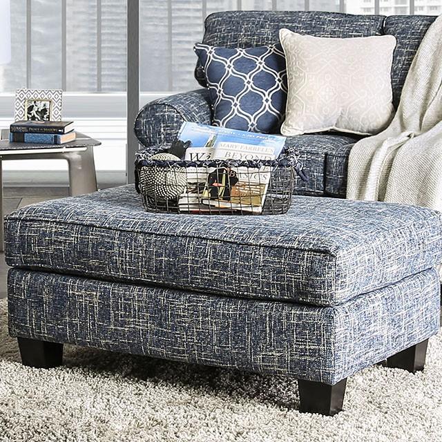 Pierpont Blue Ottoman Half Price Furniture