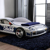 POLICE CAR Twin Bed, Blue Half Price Furniture