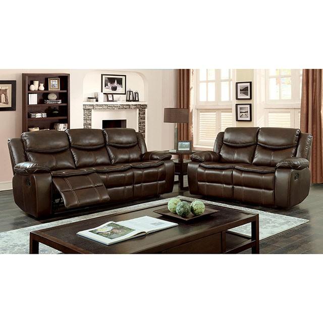 Pollux Brown Love Seat Half Price Furniture