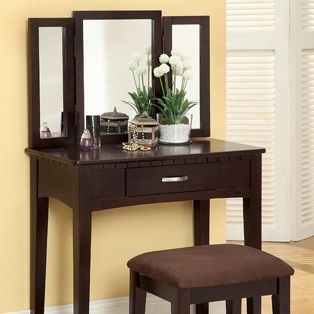 Potterville Espresso Vanity Table Half Price Furniture