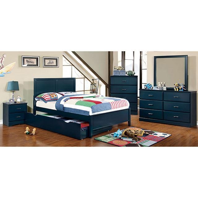 PRISMO Blue Twin Bed Half Price Furniture