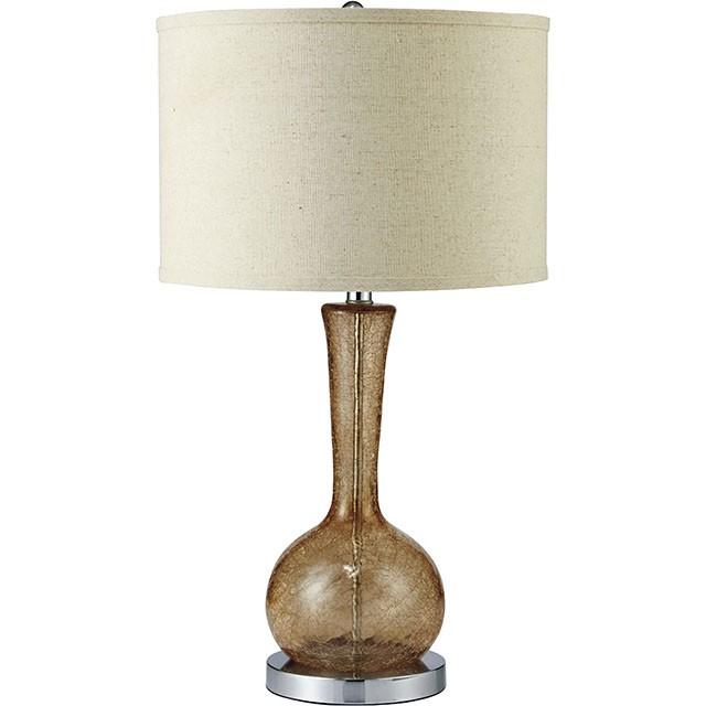 Rachel Amber 15"H Glass Amber Table Lamp Half Price Furniture