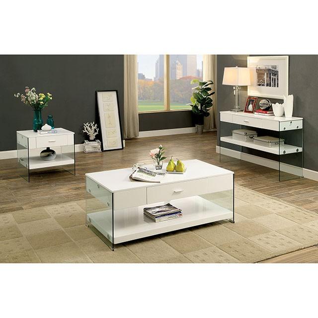 Raya White Coffee Table, White Half Price Furniture