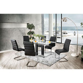 Richfield Black/Chrome Dining Table Half Price Furniture