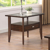 RIVERDALE End Table, Dark Walnut Half Price Furniture