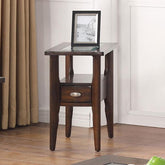 RIVERDALE Side Table, Dark Walnut Half Price Furniture