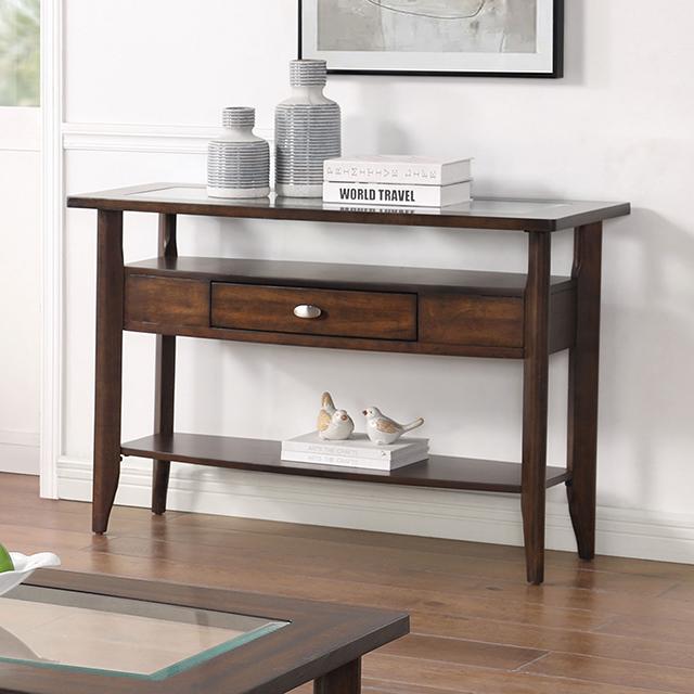 RIVERDALE Sofa Table, Dark Walnut Half Price Furniture