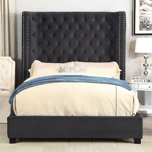 ROSABELLE E.King Bed, Black Half Price Furniture