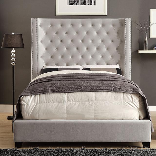 ROSABELLE E.King Bed, Ivory Half Price Furniture