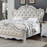 ROSALIND Queen Bed, Pearl White Half Price Furniture