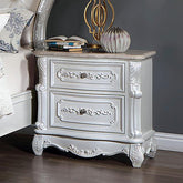 ROSALIND Night Stand, Pearl White Half Price Furniture