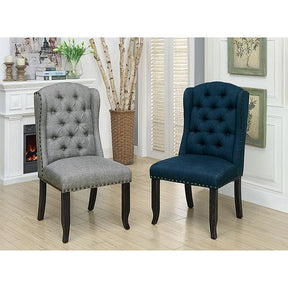 SANIA Antique Black Wingback Chair (2/CTN) Half Price Furniture