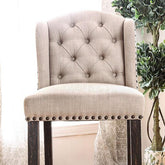 SANIA II Antique Black, Ivory Bar Ht. Wingback Chair (2/CTN) Half Price Furniture