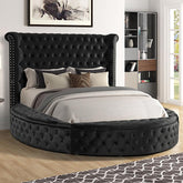 SANSOM E.King Bed, Black Half Price Furniture