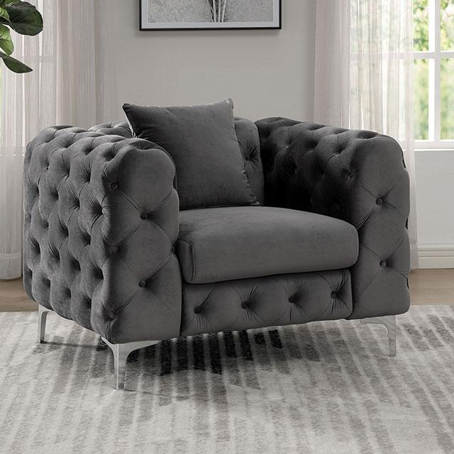 SAPPHIRA Chair, Dark Gray Half Price Furniture