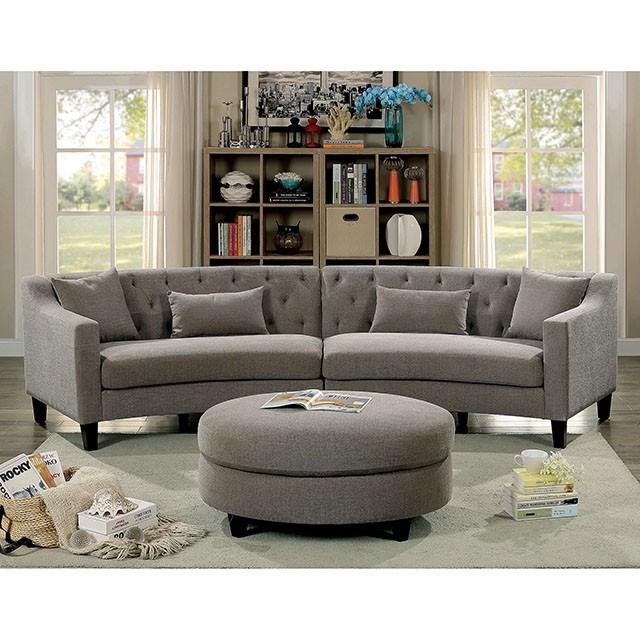 SARIN Warm Gray Sectional Half Price Furniture