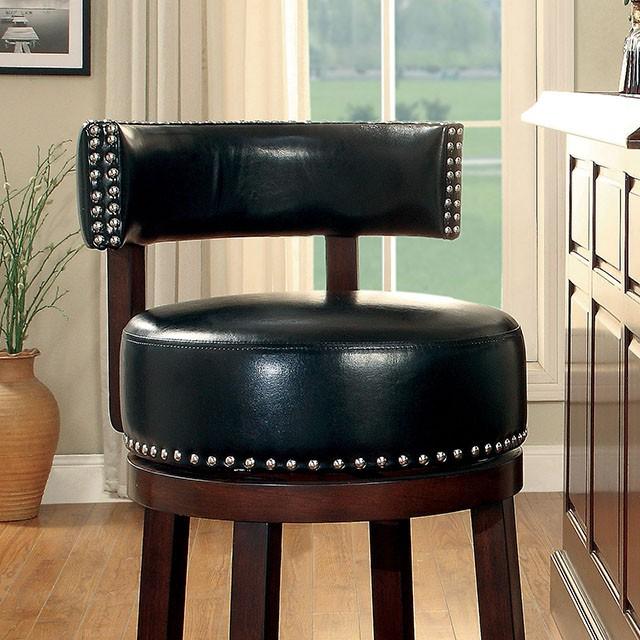 SHIRLEY Dark Oak/Black 29" Bar Stool Half Price Furniture