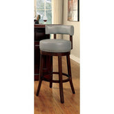 SHIRLEY Dark Oak/Gray 24" Bar Stool Half Price Furniture