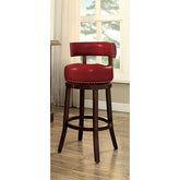 SHIRLEY Dark Oak/Red 29" Bar Stool Half Price Furniture