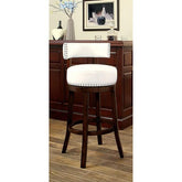 SHIRLEY Dark Oak/White 24" Bar Stool Half Price Furniture