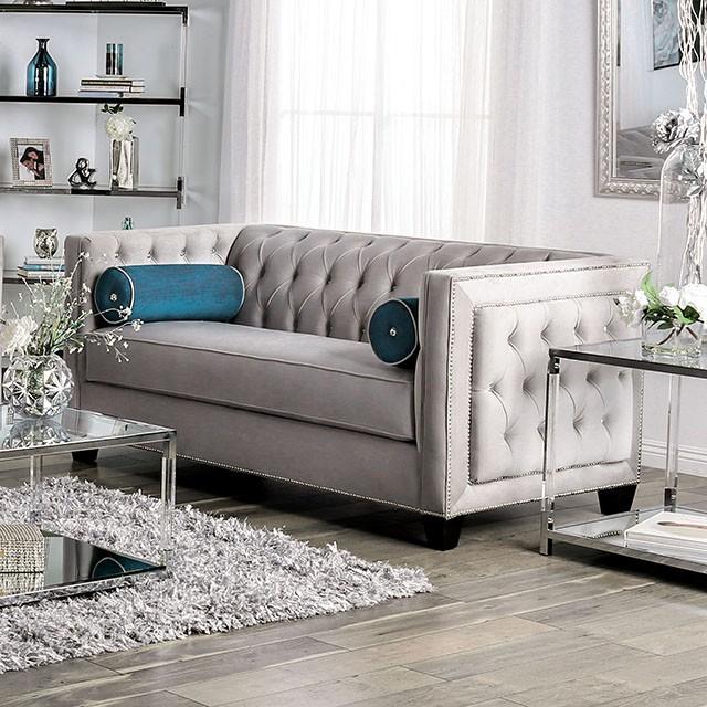 Silvan Gray Love Seat Half Price Furniture