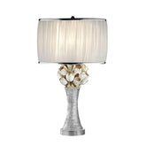 Simone White/Silver Table Lamp Half Price Furniture