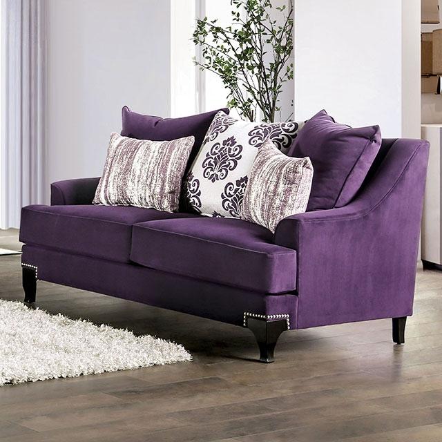 Sisseton Purple Love Seat Half Price Furniture