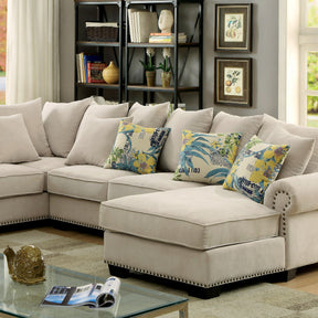 SKYLER Beige Sectional Half Price Furniture