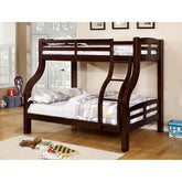 Solpine Espresso Twin/Full Bunk Bed Half Price Furniture