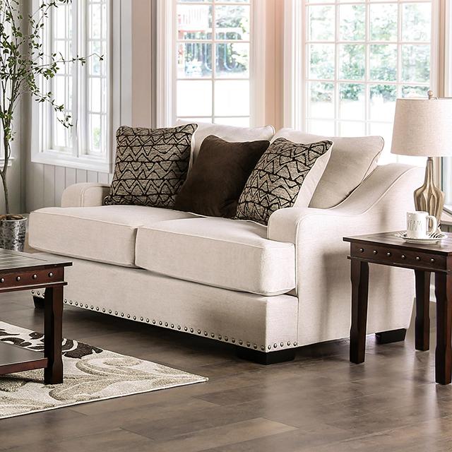 SONORA Loveseat, Beige Half Price Furniture