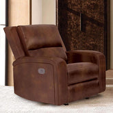 SOTERIOS Power Recliner, Medium Brown Half Price Furniture