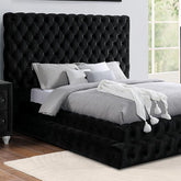 STEFANIA Queen Bed, Black Half Price Furniture