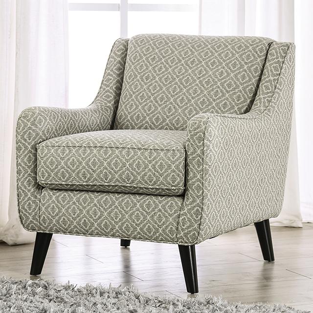 STEPHNEY Accent Chair, Gray/Gold Half Price Furniture