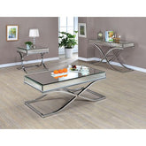 SUNDANCE Chrome End Table, Chrome Half Price Furniture