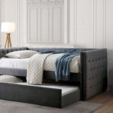 Susanna Gray Daybed w/ Trundle, Gray Half Price Furniture