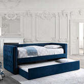 Susanna Navy Daybed w/ Trundle, Navy Half Price Furniture