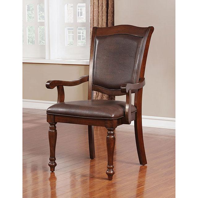 Sylvana Brown Cherry/Espresso Arm Chair (2/CTN) Half Price Furniture