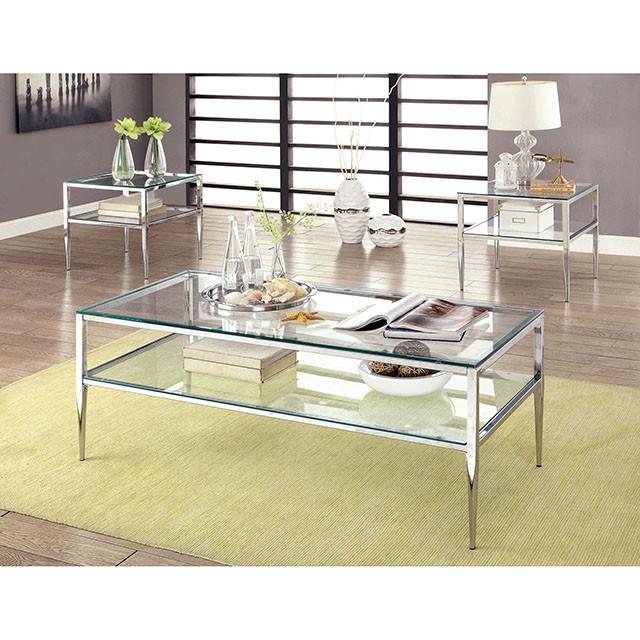 TANIKA Chrome Coffee Table, Chrome Half Price Furniture