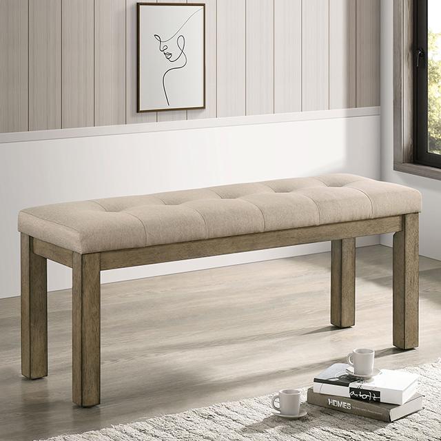 TEMPLEMORE Bench, Light Brown/Beige Half Price Furniture