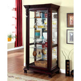 TULARE Dark Cherry Curio Half Price Furniture