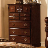 Tuscan II Glossy Dark Pine Chest Half Price Furniture