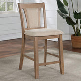 UPMINSTER Counter Ht. Chair (2/CTN), Natural Tone/Beige Half Price Furniture